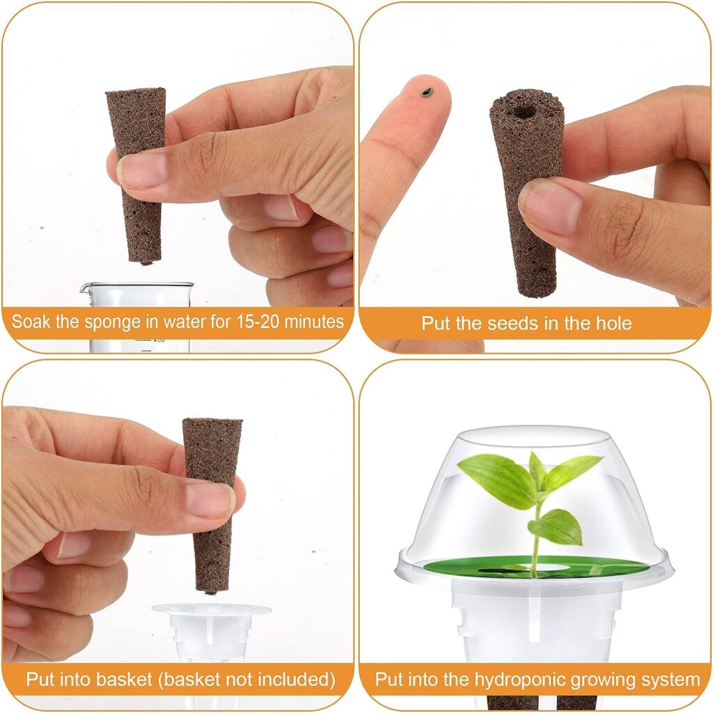 100pcs Replacement Grow Sponges, Root Growth Sponges Grow Sponges for Hydroponics Seedling Starter Sponges Seed Pods Suitbble for Garden Hydroponic Gardening Planting Growing System Supplies 100pcs Replacement Grow Sponges, Root Growth Sponges Grow Sponges for Hydroponics Seedling Starter Sponges Seed Pods Suitbble for Garden Hydroponic Gardening Planting Growing System Supplies