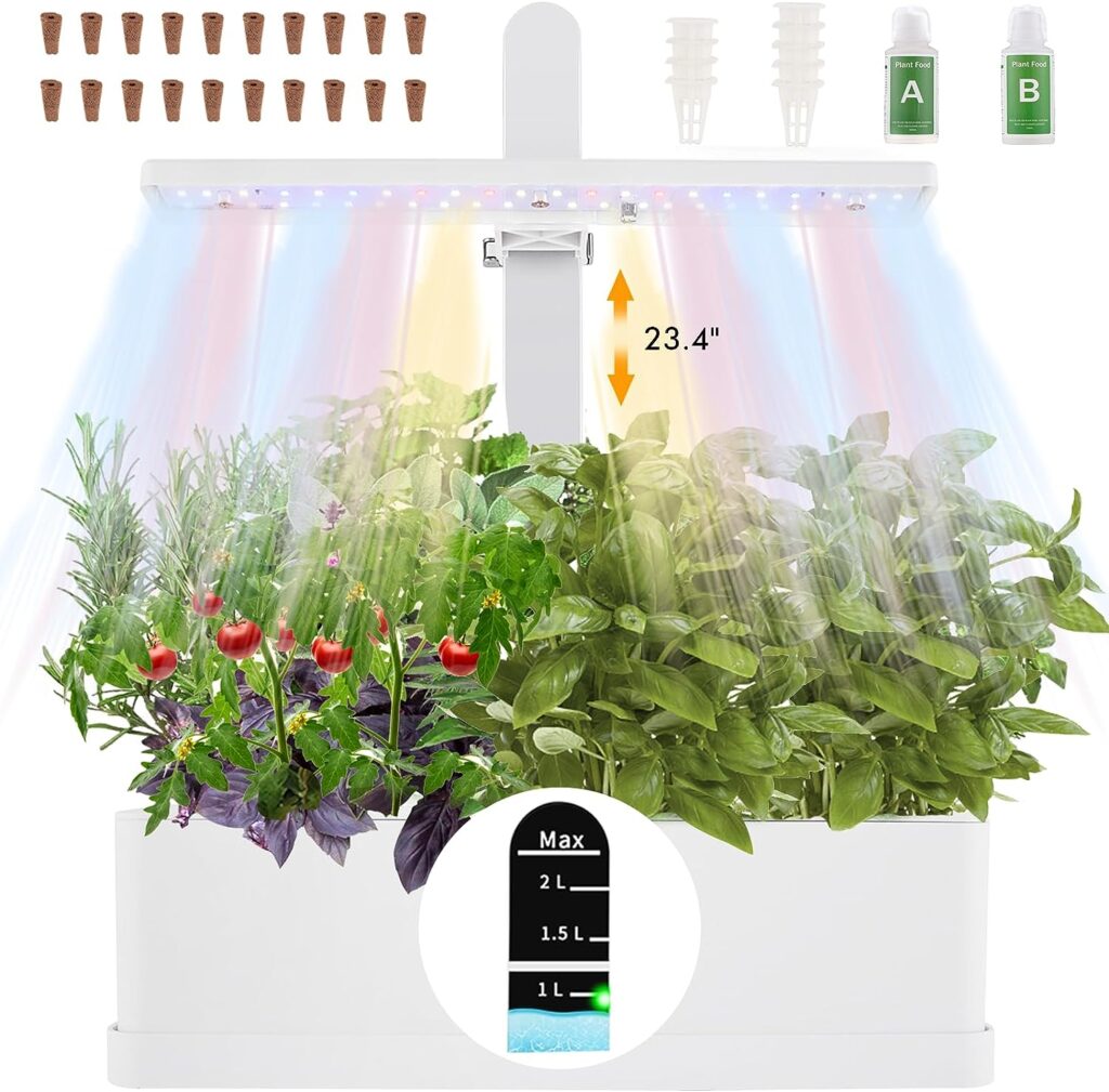 Hydroponics Growing System 9 Pods Indoor Herb Garden Kit 23.4 Height Adjustable Gardening System with Led Smart Hydroponics Herb Garden for Home Kitchen Laboratory Hydroponics Growing System 9 Pods Indoor Herb Garden Kit 23.4 Height Adjustable Gardening System with Led Smart Hydroponics Herb Garden for Home Kitchen Laboratory