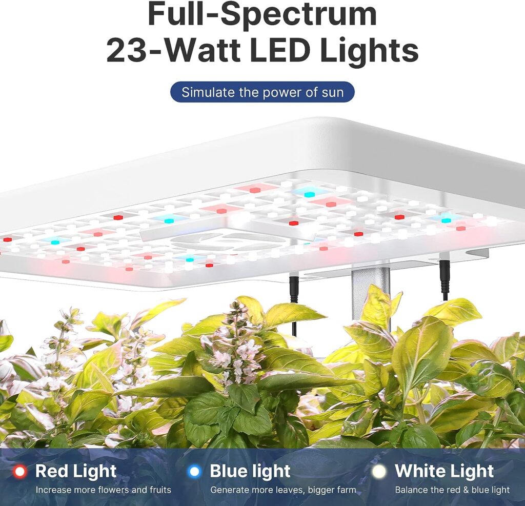 iDOO 12 Pods Hydroponics Growing System, Indoor Herb Garden with 23W LED Grow Light, Automatic Timer, Germination Kit with Fan, Height Adjustable for Home Kitchen, White iDOO 12 Pods Hydroponics Growing System, Indoor Herb Garden with 23W LED Grow Light, Automatic Timer, Germination Kit with Fan, Height Adjustable for Home Kitchen, White