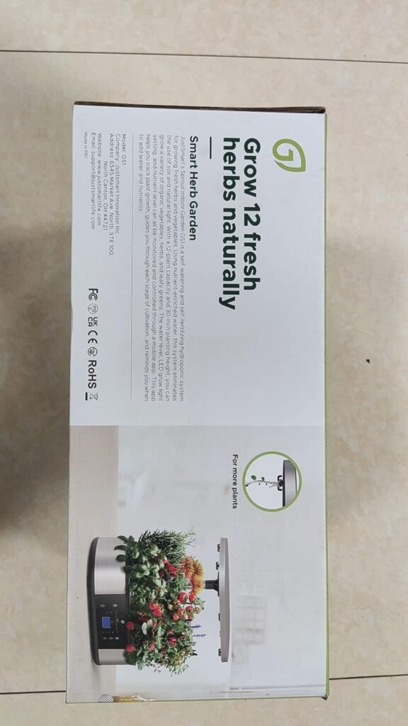 JustSmart 12 Pods Hydroponics Growing System with 5L Water Tank, Indoor Herb Garden with 30W LED Grow Light, Smart Garden Germination Kit w/ 3.5 Display Screen, Up to 30 Height, Silent Pump System JustSmart 12 Pods Hydroponics Growing System with 5L Water Tank, Indoor Herb Garden with 30W LED Grow Light, Smart Garden Germination Kit w/ 3.5 Display Screen, Up to 30 Height, Silent Pump System