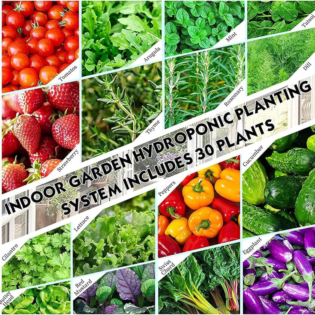 30-Plant Hydroponics Tower Garden Hydroponic Growing System Aeroponics Growing Kit for Herbs, Fruits and Vegetables with Hydrating Pump, Adapter, Net Pots, Timer for Herbs, Fruits and Vegetables 30-Plant Hydroponics Tower Garden Hydroponic Growing System Aeroponics Growing Kit for Herbs, Fruits and Vegetables with Hydrating Pump, Adapter, Net Pots, Timer for Herbs, Fruits and Vegetables