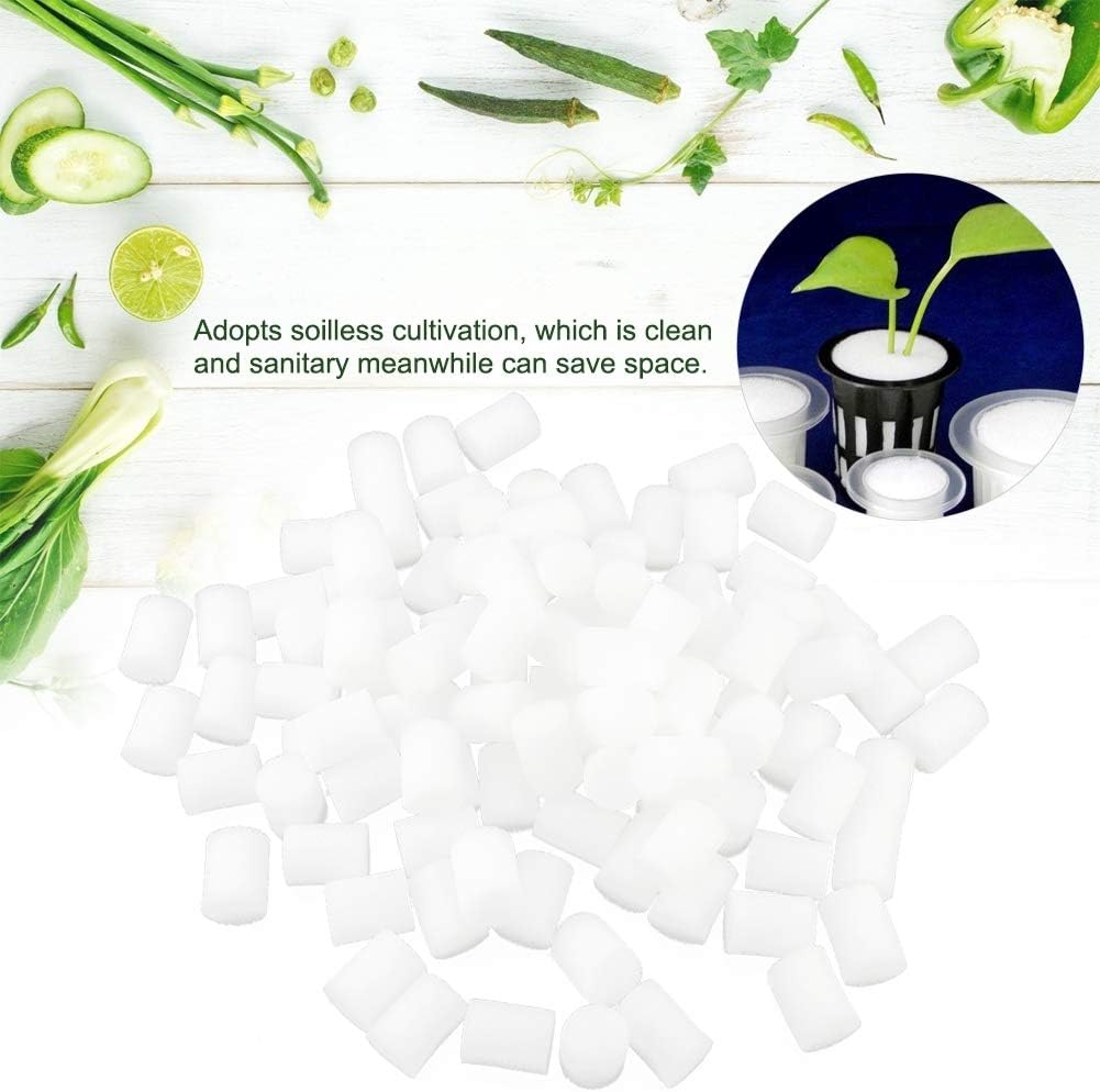 Cafopgrill 100 Pcs Hydroponic Sponge Planting Gardening Tool,Soilless Hydroponics Vegetable Growing System Seedling Sponges Greenhouse(White) Cafopgrill 100 Pcs Hydroponic Sponge Planting Gardening Tool,Soilless Hydroponics Vegetable Growing System Seedling Sponges Greenhouse(White)
