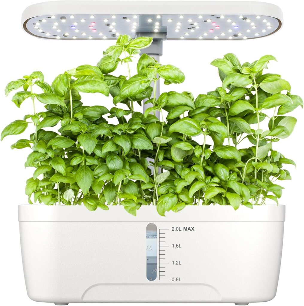 GOLUMUP Hydroponics Growing System 6 Pods Hydro Indoor Herb Garden with LED Grow Light, Plants Germination Kit with Auto Timer, Indoor Gardening System Gardening Gifts for Women