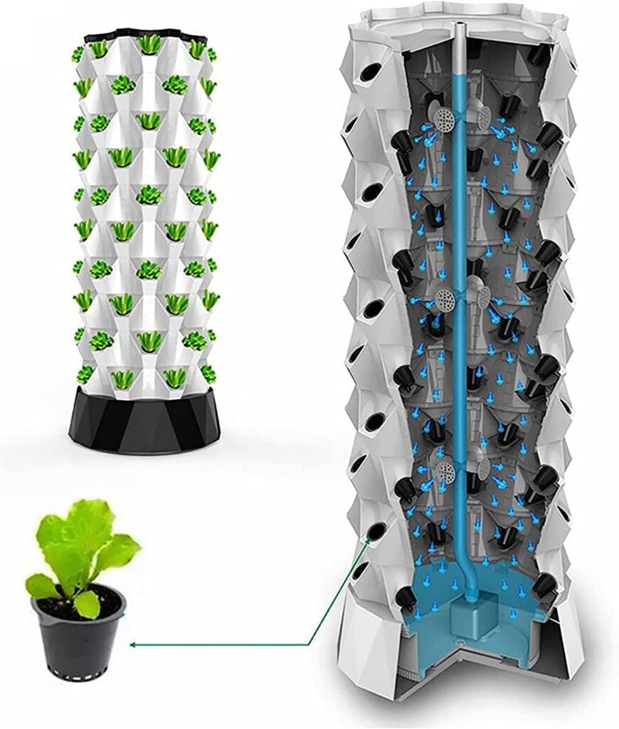 Hydroponic Tower Growing Sytem, Garden Hydroponic Growing System Vertical Tower, With Hydrating Pump, Timer, For Fresh Herb Garden, Fruits, Vegetable,Plant Tower Gift, For Gardening Lover (8th floor) Hydroponic Tower Growing Sytem, Garden Hydroponic Growing System Vertical Tower, With Hydrating Pump, Timer, For Fresh Herb Garden, Fruits, Vegetable,Plant Tower Gift, For Gardening Lover (8th floor)