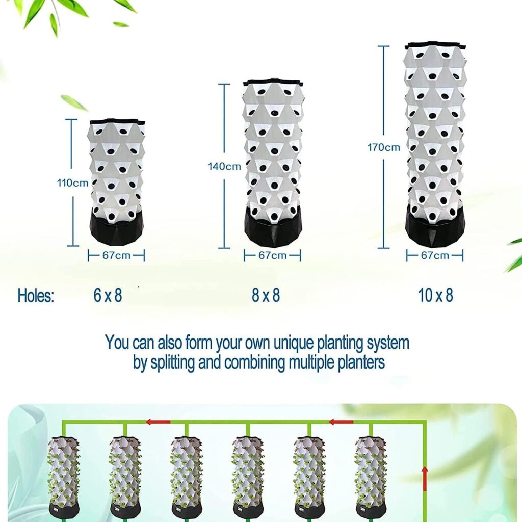 Hydroponic Tower Growing Sytem, Garden Hydroponic Growing System Vertical Tower, With Hydrating Pump, Timer, For Fresh Herb Garden, Fruits, Vegetable,Plant Tower Gift, For Gardening Lover (8th floor) Hydroponic Tower Growing Sytem, Garden Hydroponic Growing System Vertical Tower, With Hydrating Pump, Timer, For Fresh Herb Garden, Fruits, Vegetable,Plant Tower Gift, For Gardening Lover (8th floor)