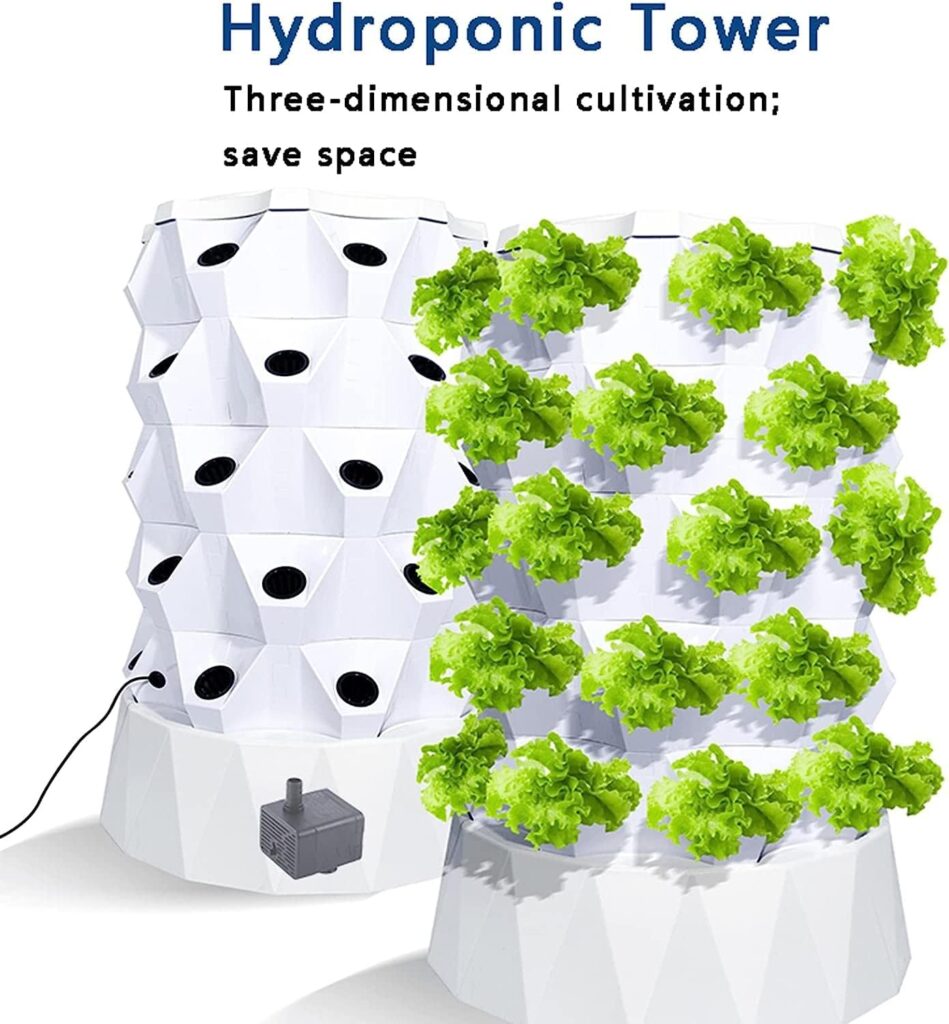 Hydroponic Tower Growing Sytem, Garden Hydroponic Growing System Vertical Tower, With Hydrating Pump, Timer, For Fresh Herb Garden, Fruits, Vegetable,Plant Tower Gift, For Gardening Lover (8th floor) Hydroponic Tower Growing Sytem, Garden Hydroponic Growing System Vertical Tower, With Hydrating Pump, Timer, For Fresh Herb Garden, Fruits, Vegetable,Plant Tower Gift, For Gardening Lover (8th floor)