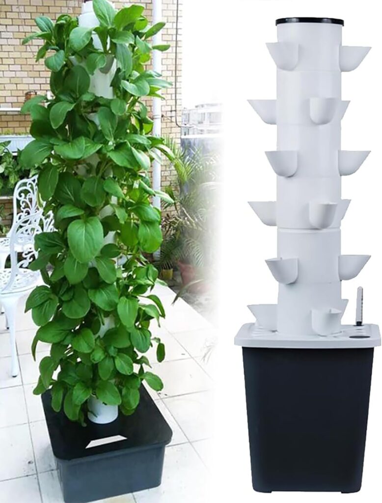 Hydroponics Tower Garden Hydroponic Growing System, 30 Pods Indoor Herb Garden Kit with Hydrating Pump, Net Pots and Timer, for Herbs, Fruits and Vegetables Hydroponics Tower Garden Hydroponic Growing System, 30 Pods Indoor Herb Garden Kit with Hydrating Pump, Net Pots and Timer, for Herbs, Fruits and Vegetables