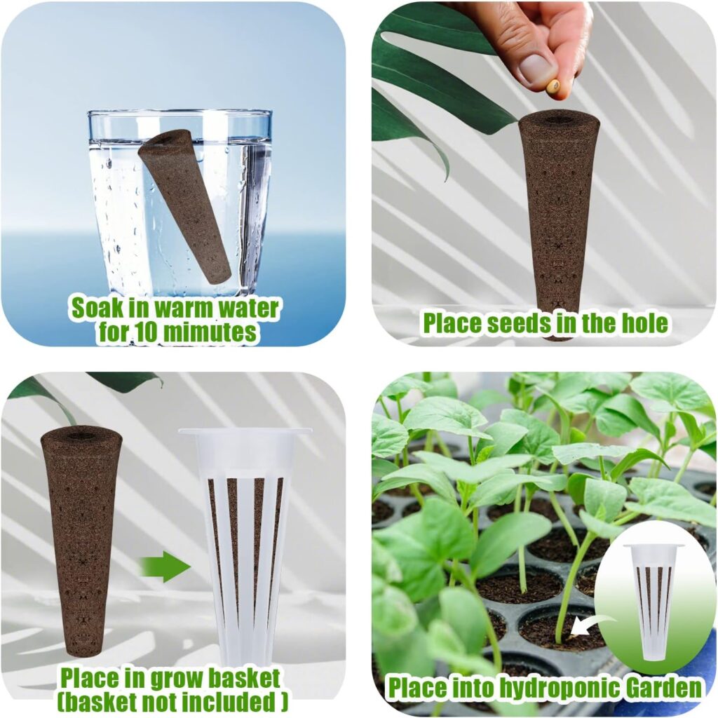 KINBOM 12pcs Grow Sponges for Hydroponics, Seed Pods for Planting Seed Starter Plugs Aero Garden Grow Anything for Indoor Hydroponic Growing System (5.5cm / 2.2inch Long) KINBOM 12pcs Grow Sponges for Hydroponics, Seed Pods for Planting Seed Starter Plugs Aero Garden Grow Anything for Indoor Hydroponic Growing System (5.5cm / 2.2inch Long)