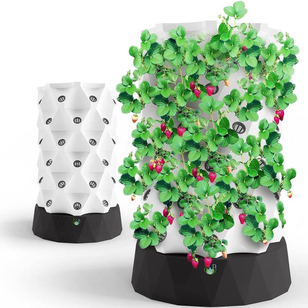 YAOJIA Hydroponic Growing Kits Hydroponics Growing System For Indoor Gardening ，8Pods Vertical Aeroponic Tower For Herbs, Fruits  Vegetables，- Aero Gardening System  Hydroponic Kit