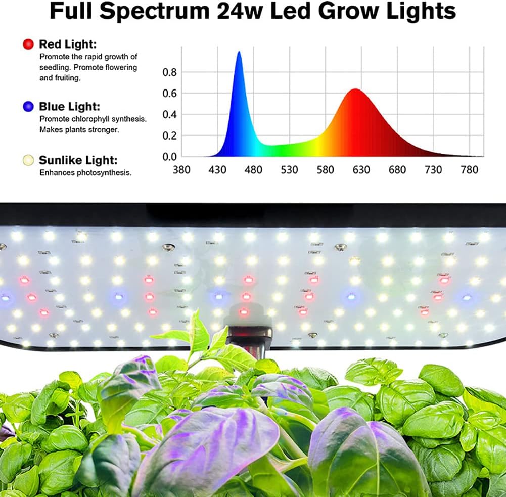 ARWIC Hydroponics Growing System 12 Pods Indoor Herb Garden Kit with 20W LED Grow Light Automatic Timer Germination Kits 27cm Height Adjustable Smart Garden Planter for Home, Kitchen, Gardening ARWIC Hydroponics Growing System 12 Pods Indoor Herb Garden Kit with 20W LED Grow Light Automatic Timer Germination Kits 27cm Height Adjustable Smart Garden Planter for Home, Kitchen, Gardening