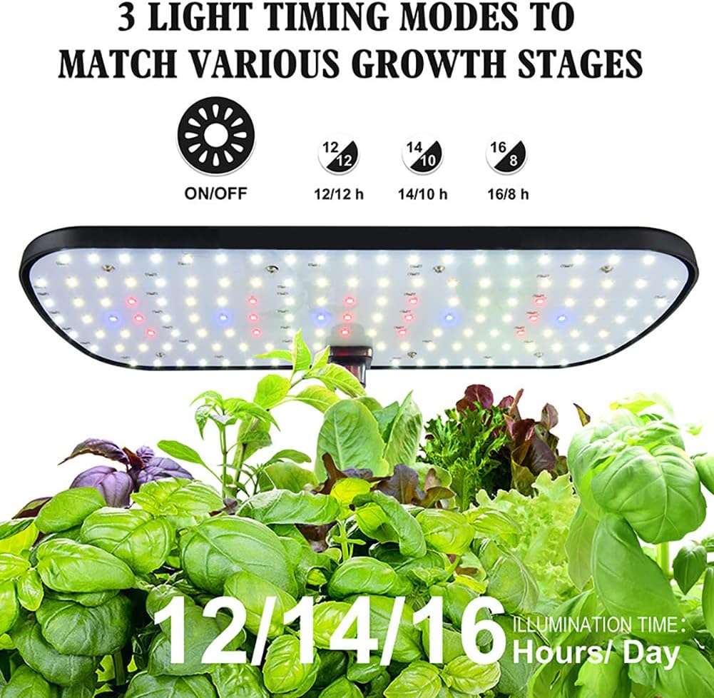 ARWIC Hydroponics Growing System 12 Pods Indoor Herb Garden Kit with 20W LED Grow Light Automatic Timer Germination Kits 27cm Height Adjustable Smart Garden Planter for Home, Kitchen, Gardening ARWIC Hydroponics Growing System 12 Pods Indoor Herb Garden Kit with 20W LED Grow Light Automatic Timer Germination Kits 27cm Height Adjustable Smart Garden Planter for Home, Kitchen, Gardening