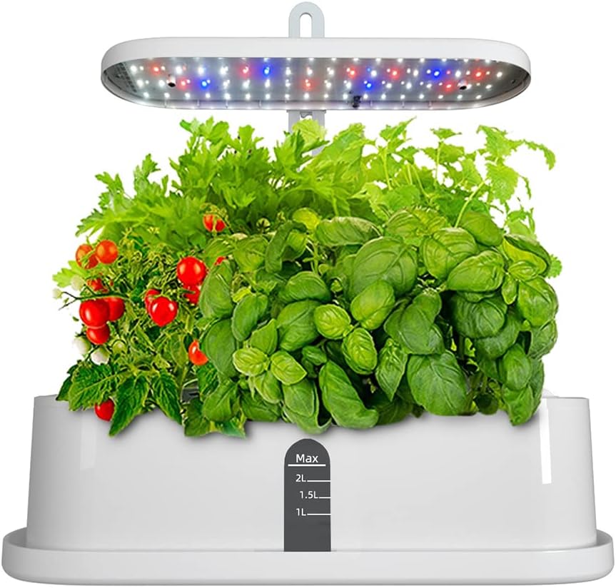 ARWIC Hydroponics Growing System 9 Pods Indoor Herb Garden Kit with 15W LED Grow Light Automatic Timer Germination Kits Height Adjustable Smart Garden Planter for Home, Kitchen, Gardening