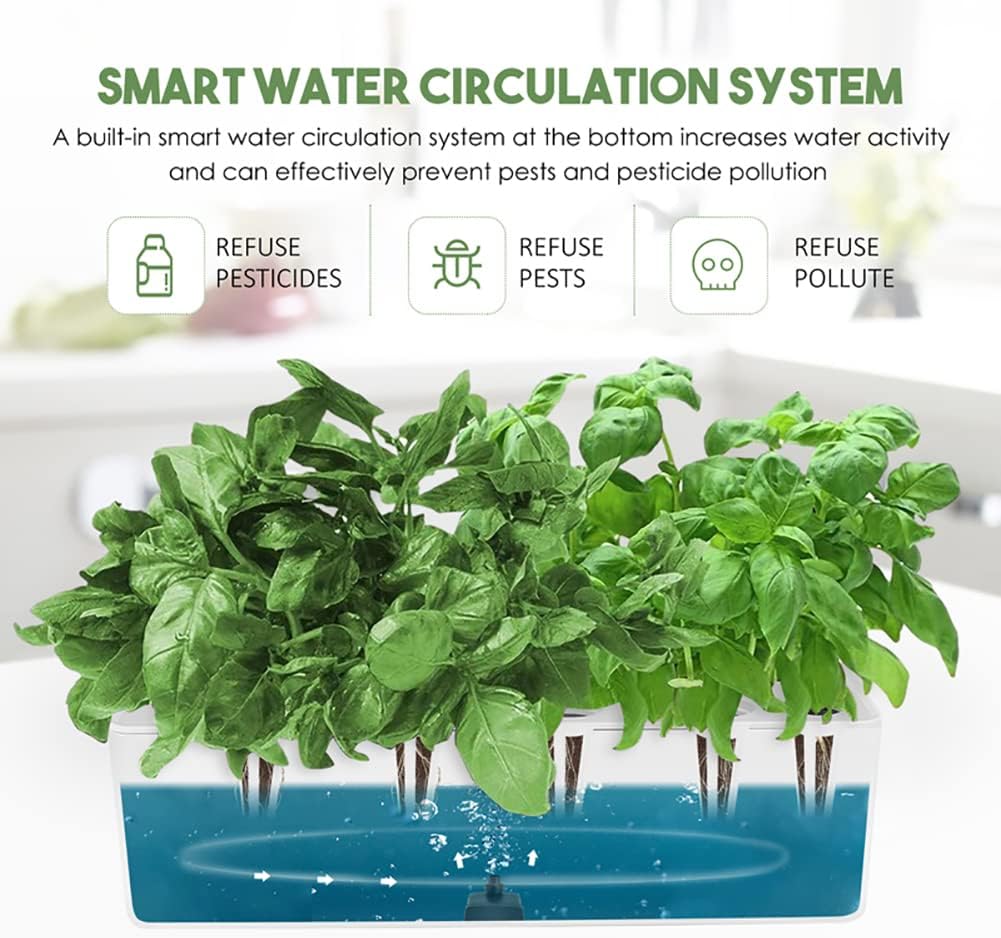 ARWIC Hydroponics Growing System 9 Pods Indoor Herb Garden Kit with 15W LED Grow Light Automatic Timer Germination Kits Height Adjustable Smart Garden Planter for Home, Kitchen, Gardening