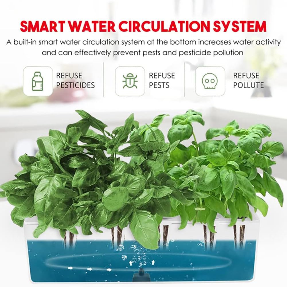 FLEAGE Hydroponics Growing System, 9 Pods Indoor Herb Garden Kit, with 23W LED Grow Light, Automatic Timer Germination Kits, Height Adjustable, Smart Garden Planter for Home, Kitchen, Gardening