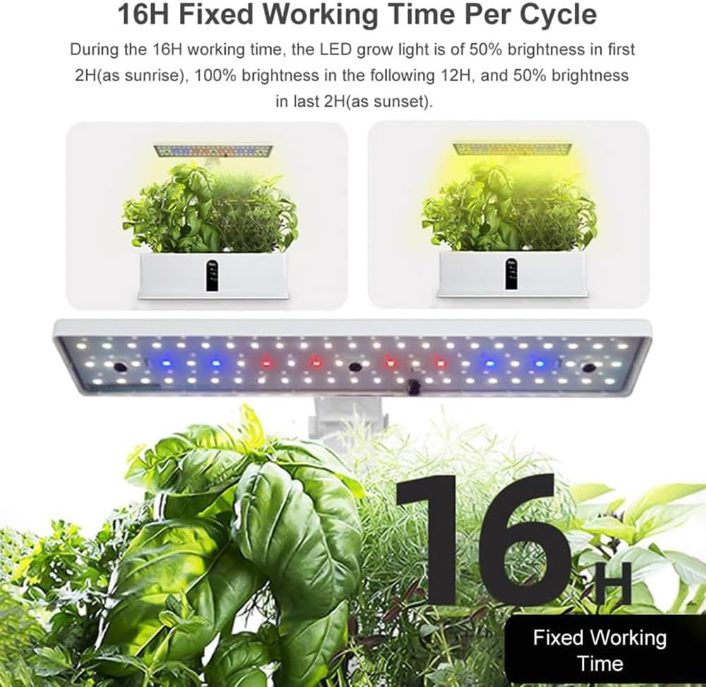 FLEAGE Hydroponics Growing System, 9 Pods Indoor Herb Garden Kit, with 23W LED Grow Light, Automatic Timer Germination Kits, Height Adjustable, Smart Garden Planter for Home, Kitchen, Gardening