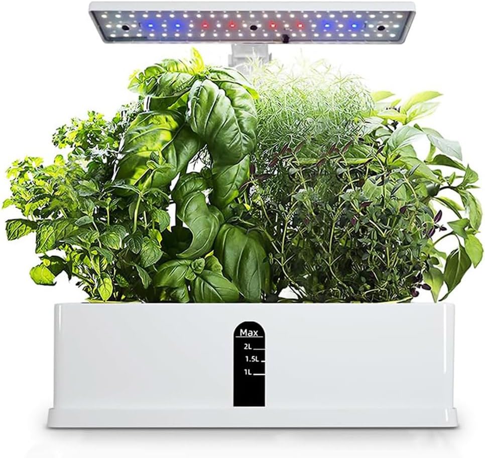FLEAGE Hydroponics Growing System, 9 Pods Indoor Herb Garden Kit, with 23W LED Grow Light, Automatic Timer Germination Kits, Height Adjustable, Smart Garden Planter for Home, Kitchen, Gardening