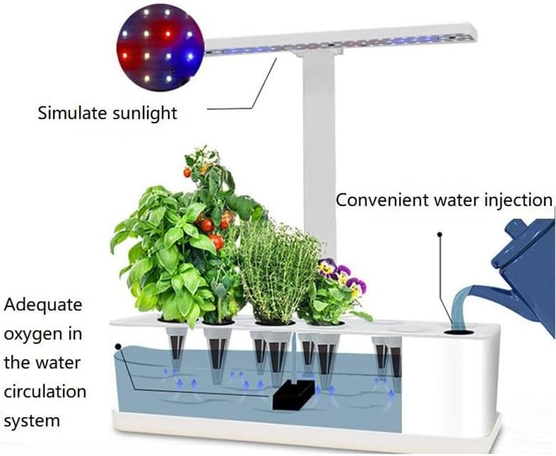 Hydroponic Growing System, Indoor Herb Garden, Herb Grower With 20w Led Grow Light, 16h Automatic Timer Switch, 2.5l Large Capacity Water Tank, Height Adjustable, Suitable For Home Gardening Kitchen