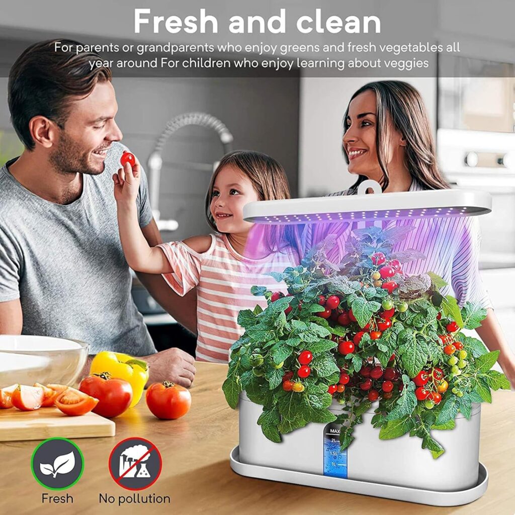 Hydroponic Growing System, Indoor Herb Garden, Herb Grower With 20w Led Grow Light, 16h Automatic Timer Switch, 2.5l Large Capacity Water Tank, Height Adjustable, Suitable For Home Gardening Kitchen