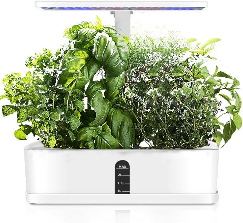 Hydroponic Growing System, Indoor Herb Garden, Herb Grower With 20w Led Grow Light, 16h Automatic Timer Switch, 2.5l Large Capacity Water Tank, Height Adjustable, Suitable For Home Gardening Kitchen