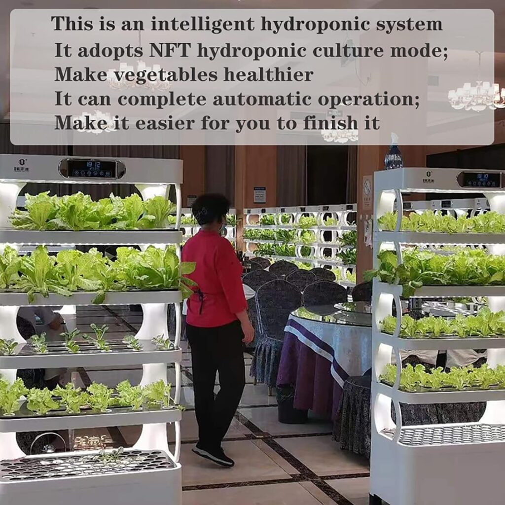 150 Sites Hydroponics Growing System, Vertical Hydroponics Planting Kit with LED Light and Smart Touch Control, Indoor Herb Garden Planting Kit, for Vegetables Fruits