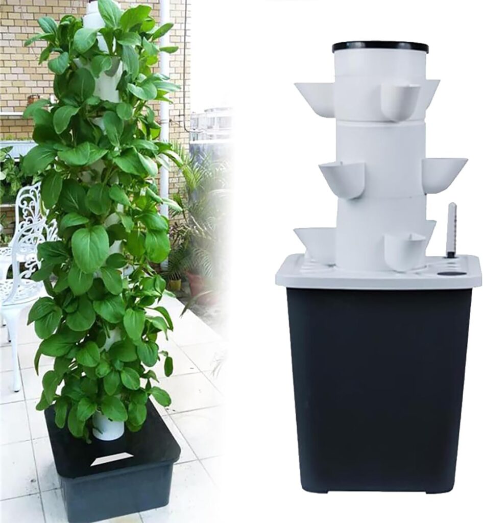 30 Pods Hydroponics Tower Garden Hydroponic Growing System Aeroponics Growing Kit for Herbs, Fruits and Vegetables with Hydrating Pump, Adapter, Net Pots, Timer for Herbs, Fruits and Vegetables 30 Pods Hydroponics Tower Garden Hydroponic Growing System Aeroponics Growing Kit for Herbs, Fruits and Vegetables with Hydrating Pump, Adapter, Net Pots, Timer for Herbs, Fruits and Vegetables