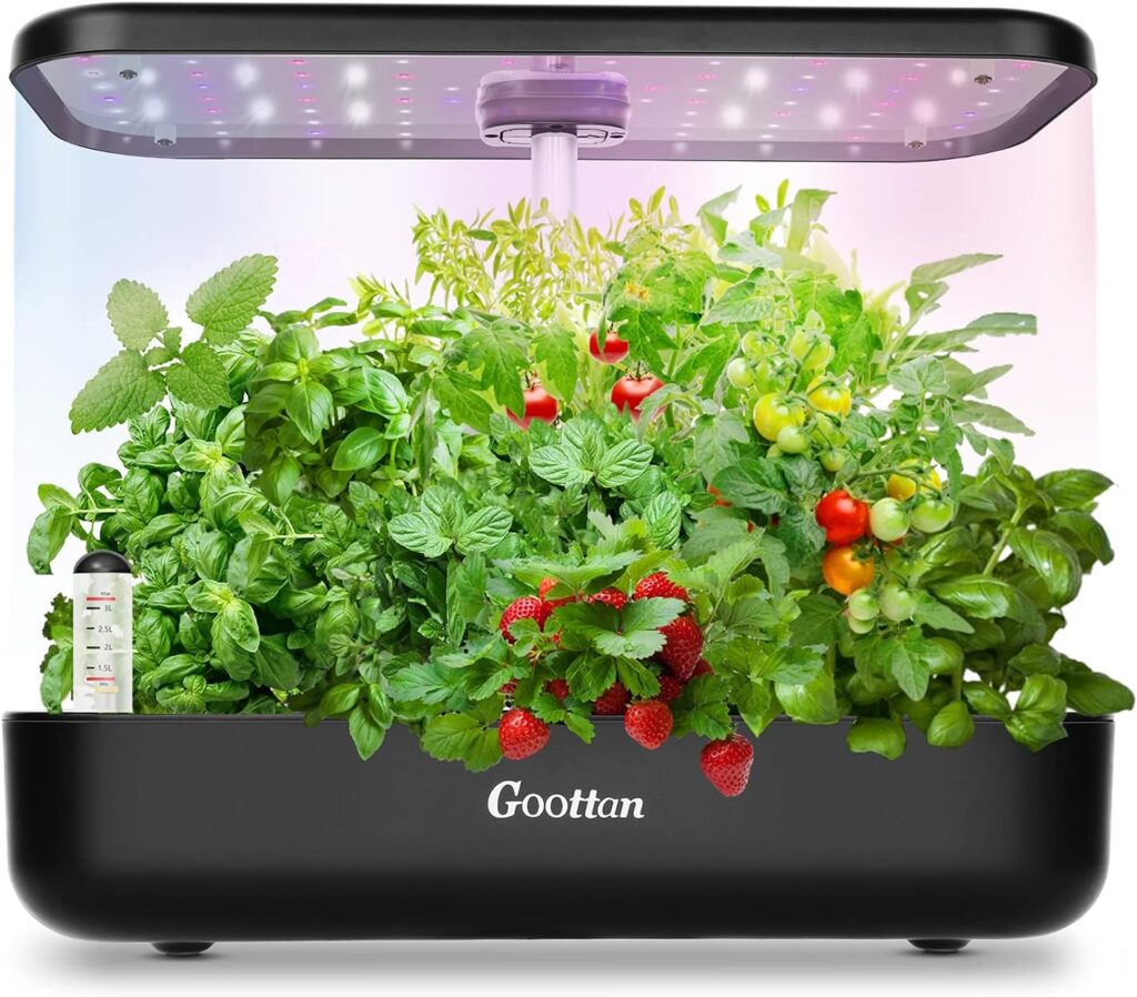 Goottan 12 Pods Hydroponics Growing System,Indoor Herb Garden Kit with 36W LED Grow Light,Automatic Timing Germination Plant Starter Kit Indoor,Height Adjustable Goottan 12 Pods Hydroponics Growing System,Indoor Herb Garden Kit with 36W LED Grow Light,Automatic Timing Germination Plant Starter Kit Indoor,Height Adjustable