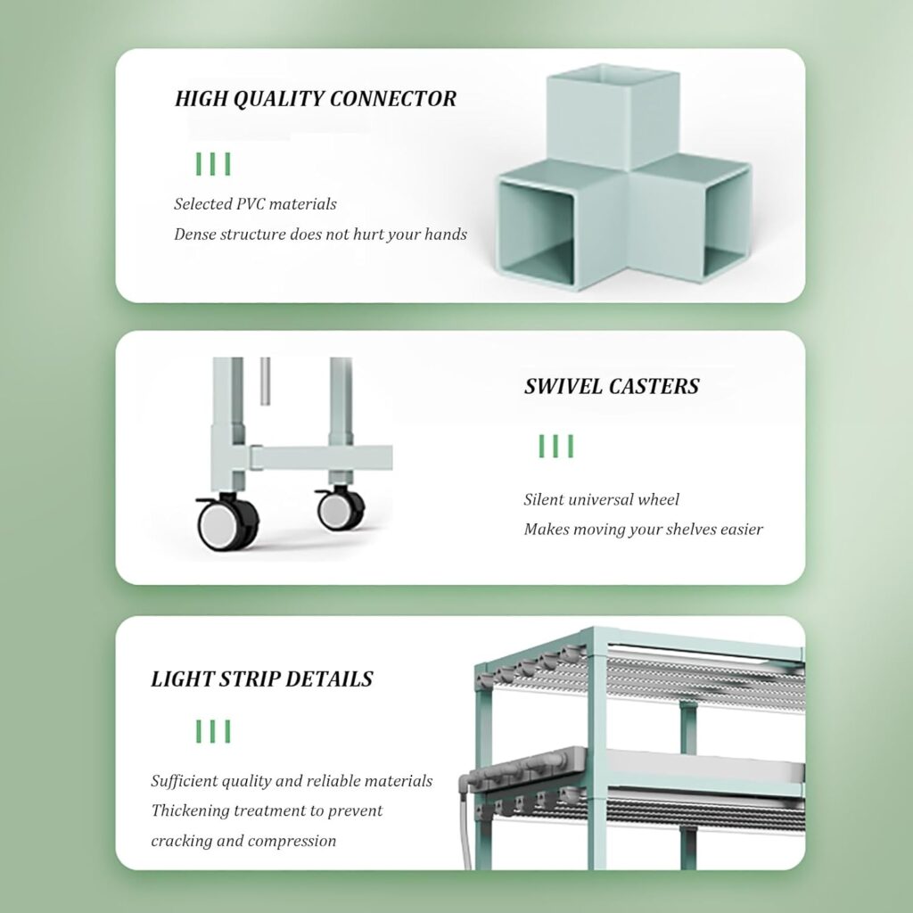 Hydroponic growing kits  systems,hydroponics growing tower,hydroponics indoor garden,indoor herb garden,Garden Hydroponic Growing System,for Herbs, Fruits and Vegetables. ( Size : With lights )