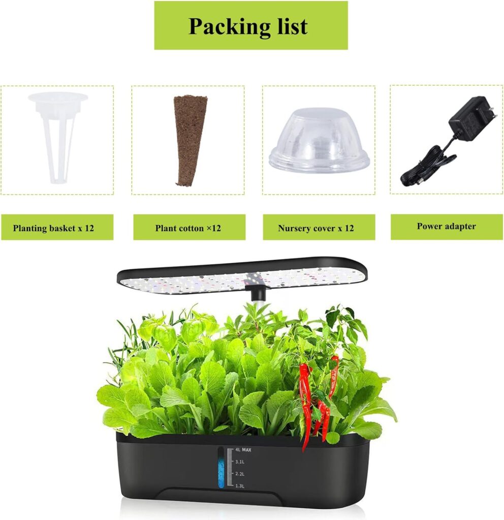 Hydroponics Growing System, Height Adjustable Herb Garden with Led, Indoor Gardening System, Indoor Herb Garden Germination Kit (12 Holes) Hydroponics Growing System, Height Adjustable Herb Garden with Led, Indoor Gardening System, Indoor Herb Garden Germination Kit (12 Holes)