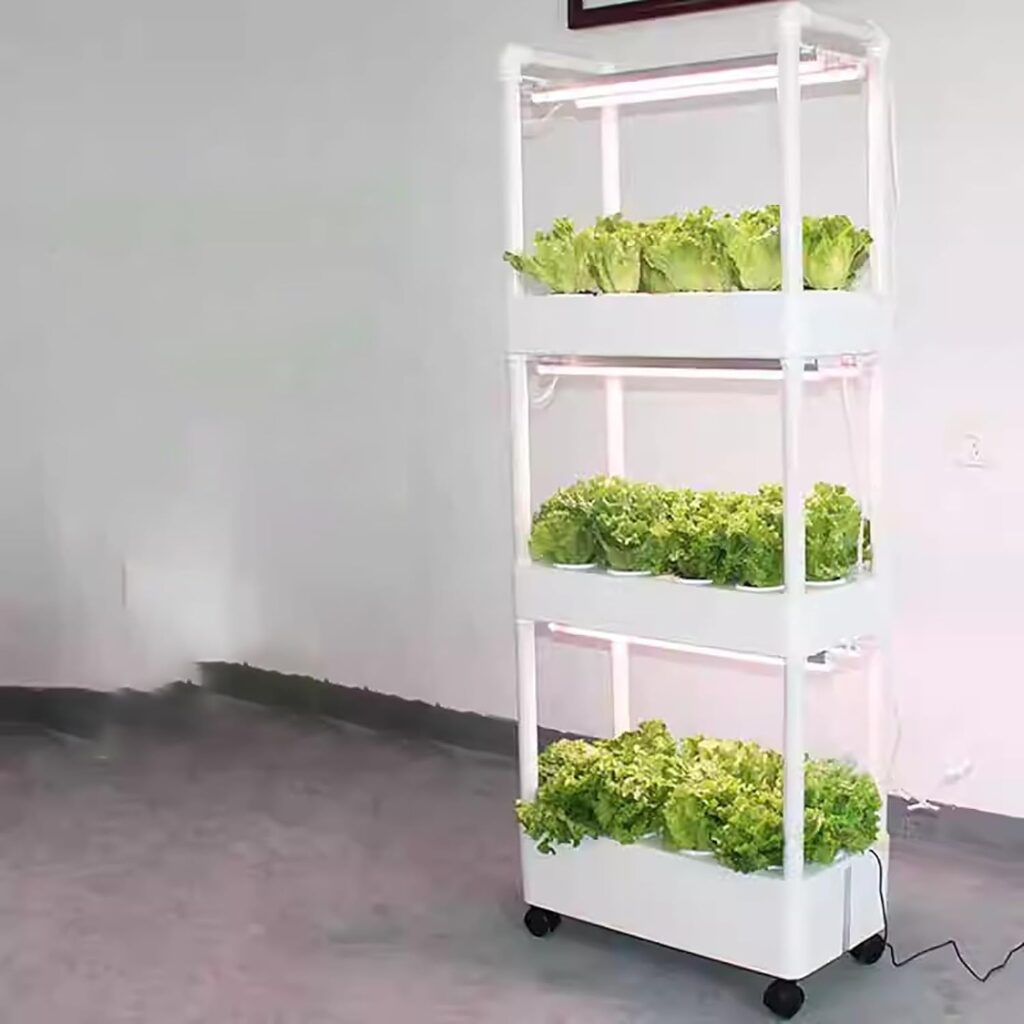 MTSYXYM Herb garden kit,hydroponic growing kits systems,Hydroponics Tower with LED Grow Light,indoor garden hydroponic growing system,for Herbs, Fruits and Vegetables. (Size : Three layer) MTSYXYM Herb garden kit,hydroponic growing kits systems,Hydroponics Tower with LED Grow Light,indoor garden hydroponic growing system,for Herbs, Fruits and Vegetables. (Size : Three layer)