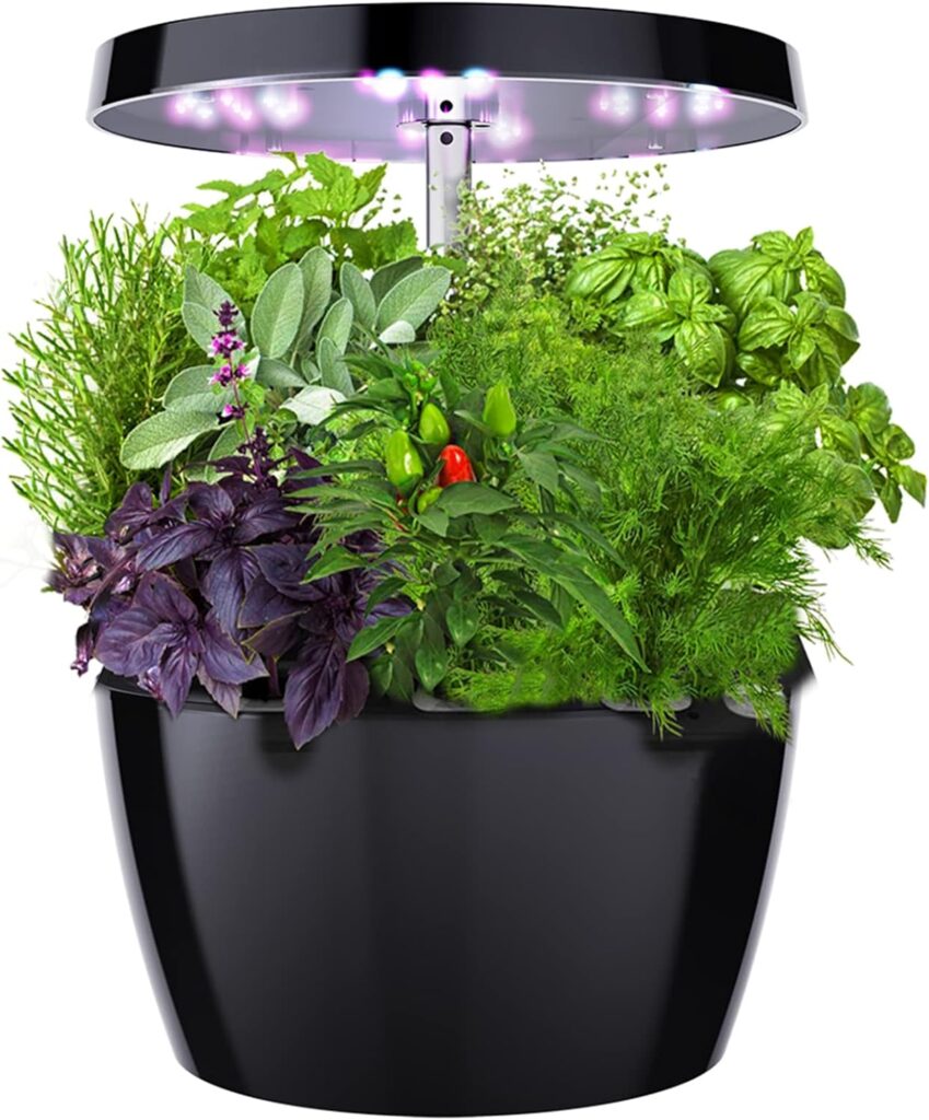 NaoSIn-Ni 4 Pots Hydroponics Growing System with LED Grow Light, Indoor Herb Garden Starter Kit for Beginners Vegetable Gardening System for Home Kitchen NaoSIn-Ni 4 Pots Hydroponics Growing System with LED Grow Light, Indoor Herb Garden Starter Kit for Beginners Vegetable Gardening System for Home Kitchen
