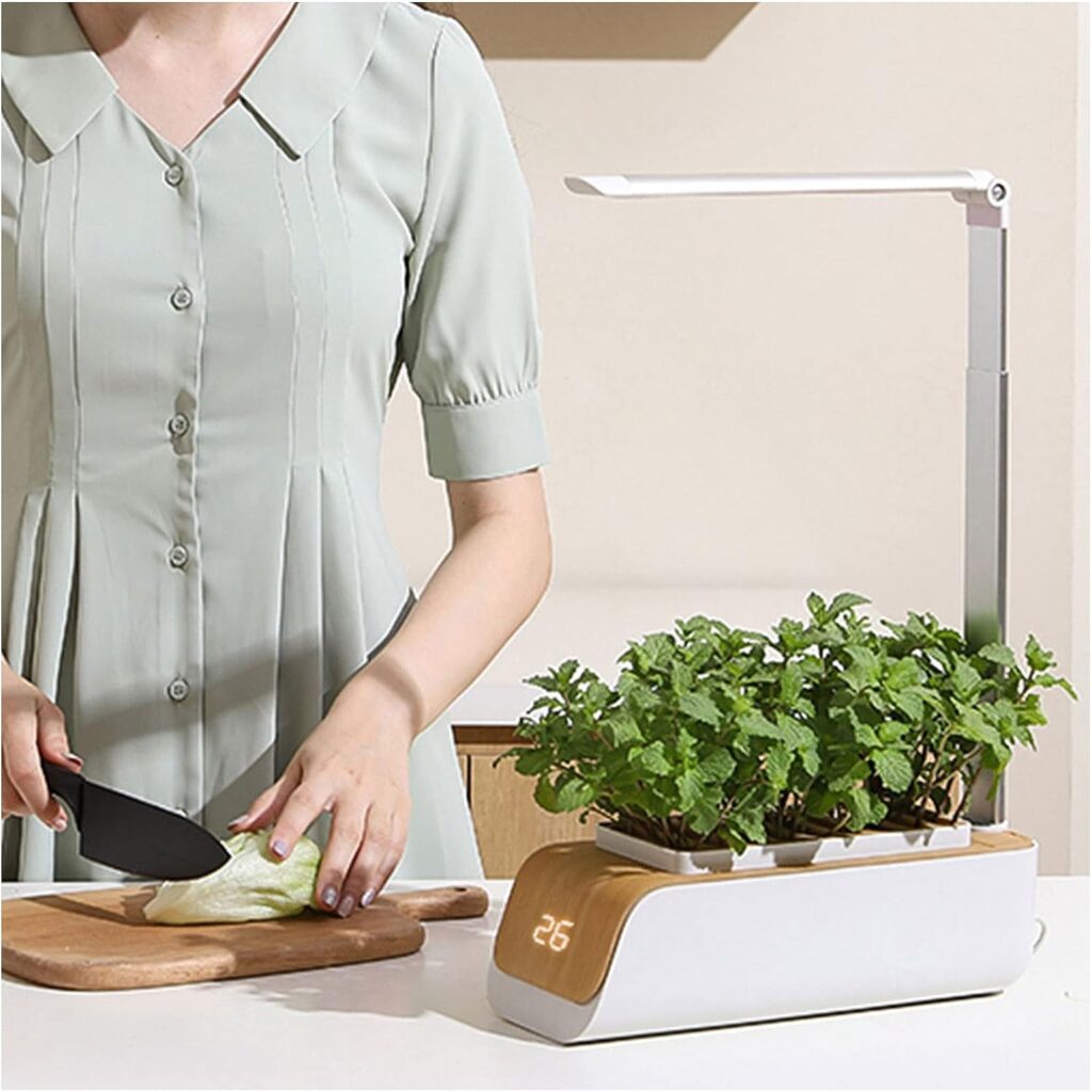 VVLXRIC Hydroponics Herbs, Plant LED Lights Support 16 Hours Automatic Fill Light, Grow Garden Indoors, Great for Growing Small Plants VVLXRIC Hydroponics Herbs, Plant LED Lights Support 16 Hours Automatic Fill Light, Grow Garden Indoors, Great for Growing Small Plants