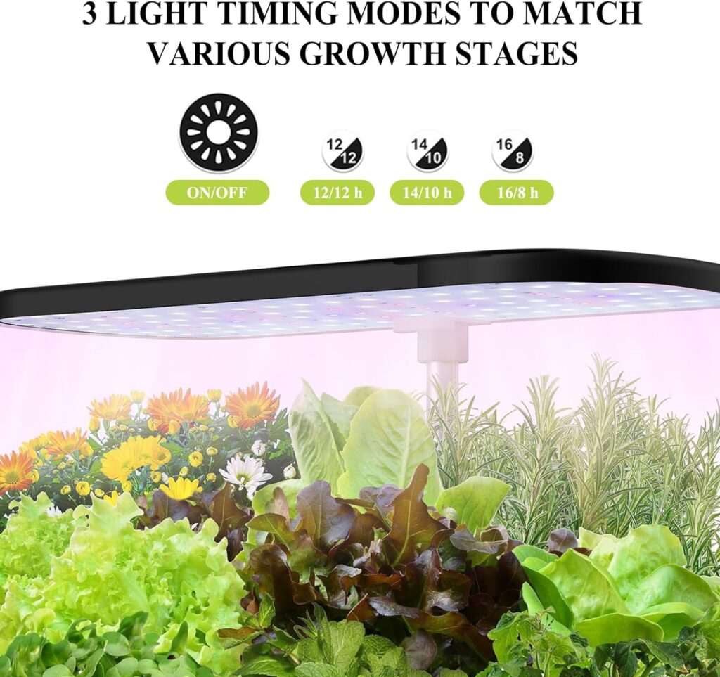XQZMD Hydroponics Growing System, Full Spectrum Soilless Household LED Smart Garden with Automatic Water Pump, Indoor Herb Garden Germination Kit for Kitchen (3 holes) XQZMD Hydroponics Growing System, Full Spectrum Soilless Household LED Smart Garden with Automatic Water Pump, Indoor Herb Garden Germination Kit for Kitchen (3 holes)